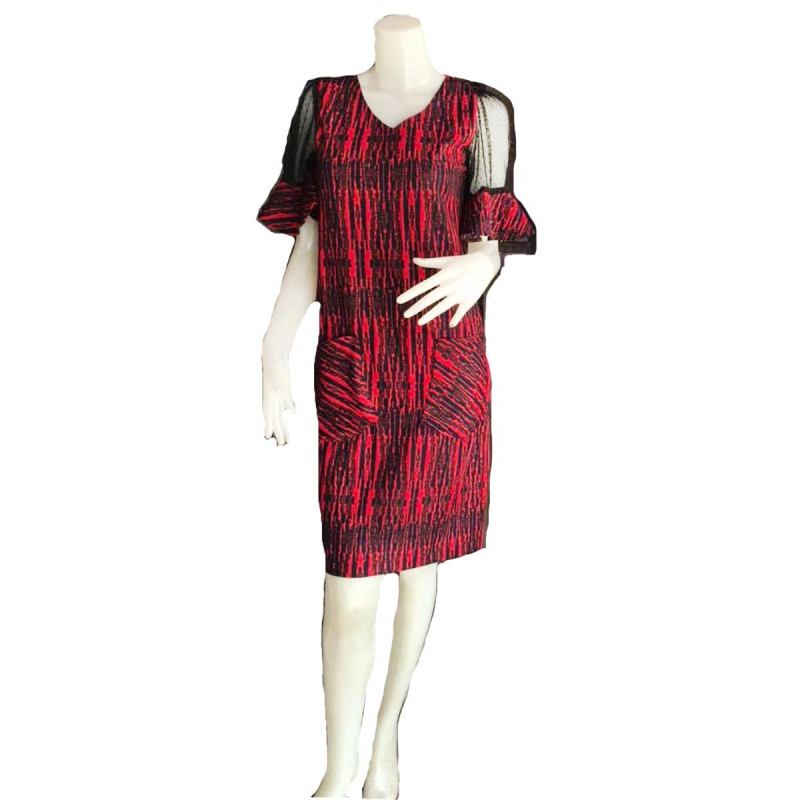 Short Sleeve Dress (ဂါဝန် လက်တို) - Length: 92cm (36")